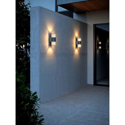 Nordlux - Екстериорен аплик ALUDRA 2xE27/15W/230V IP54 антрацит