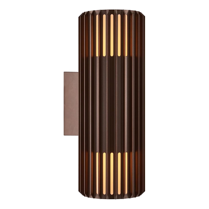 Nordlux - Екстериорен аплик ALUDRA 2xE27/15W/230V IP54 кафяв