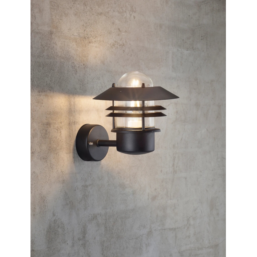 Nordlux - Екстериорен аплик BLOKHUS 1xE27/60W/230V IP54 черен