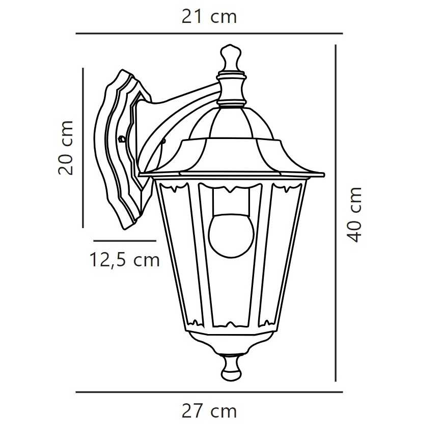 Nordlux - Екстериорен аплик CARDIFF 1xE27/60W/230V IP44