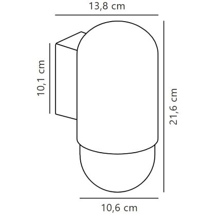 Nordlux - Екстериорен аплик HEKA 1xE27/60W/230V IP54 бежов
