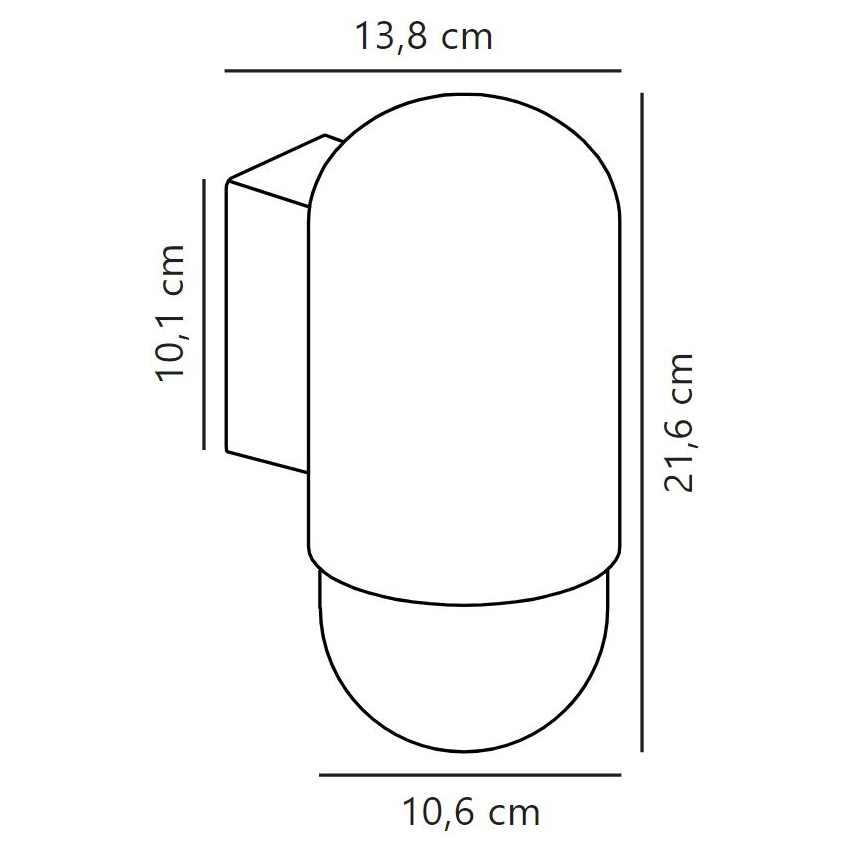 Nordlux - Екстериорен аплик HEKA 1xE27/60W/230V IP54 бежов