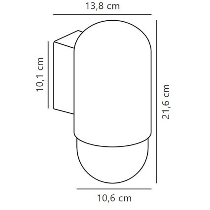 Nordlux - Екстериорен аплик HEKA 1xE27/60W/230V IP54 черен