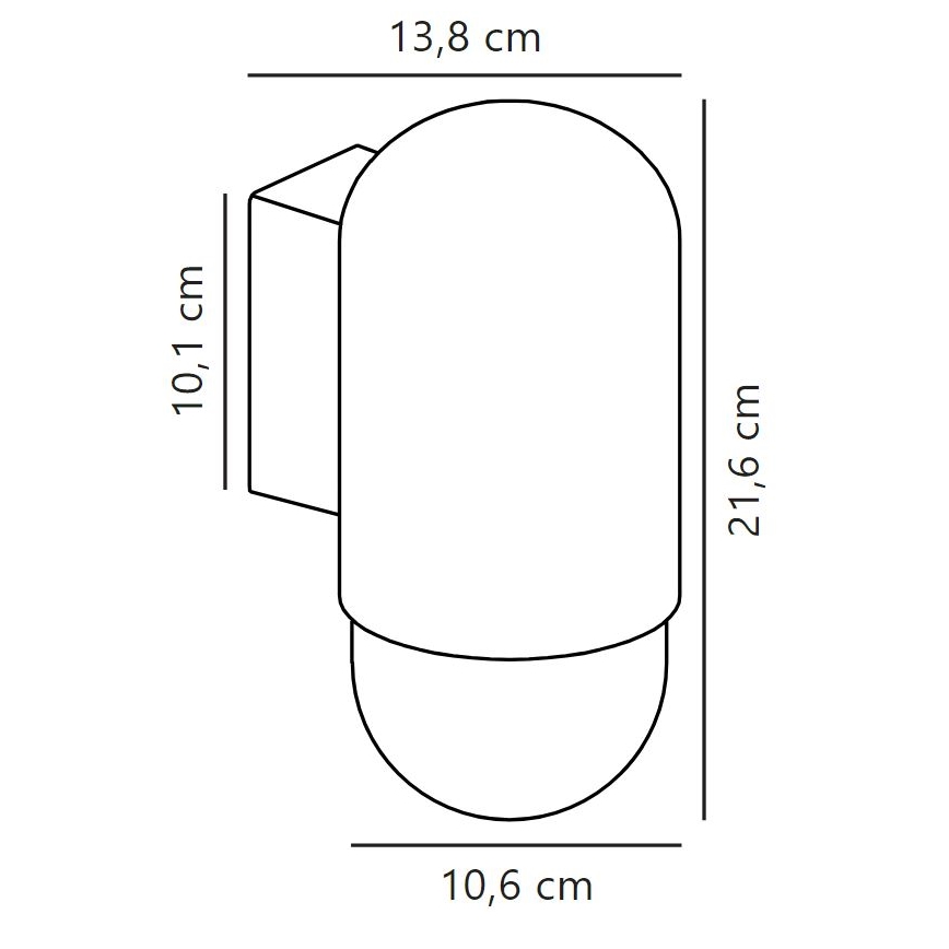 Nordlux - Екстериорен аплик HEKA 1xE27/60W/230V IP54 черен