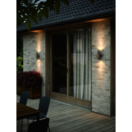 Nordlux - Екстериорен аплик KYKLOP 2xGU10/25W/230V IP54 кафяв