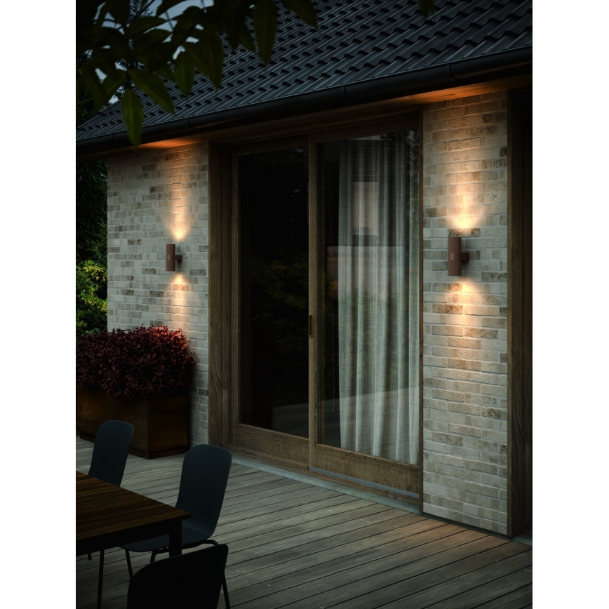Nordlux - Екстериорен аплик KYKLOP 2xGU10/25W/230V IP54 кафяв