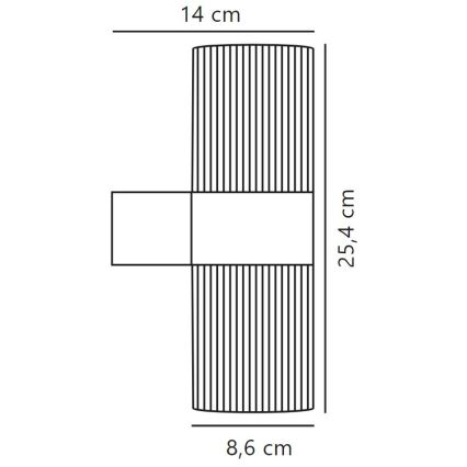 Nordlux - Екстериорен аплик KYKLOP 2xGU10/25W/230V IP54 кафяв
