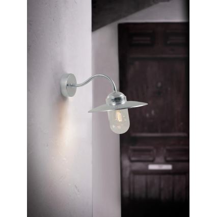 Nordlux - Екстериорен аплик LUXEMBOURG 1xE27/60W/230V IP54 сребрист