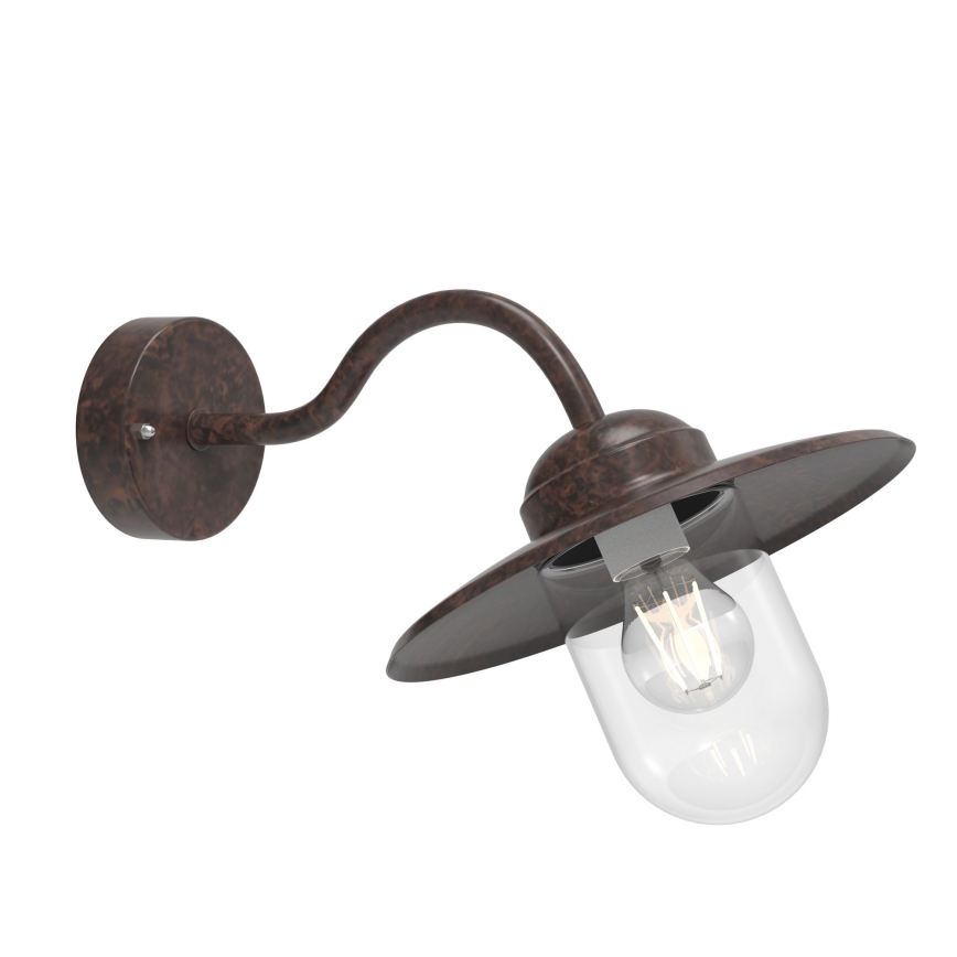 Nordlux - Екстериорен аплик LUXEMBOURG 1xE27/60W/230V IP54 кафяв/патина