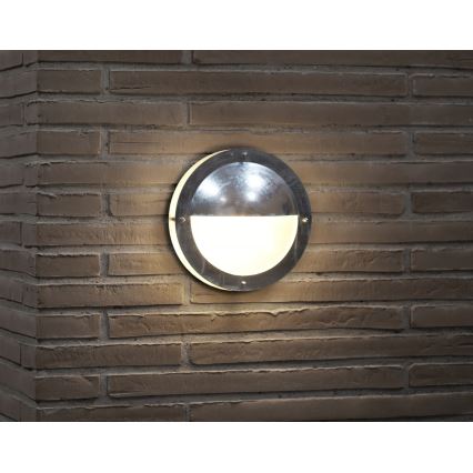 Nordlux - Екстериорен аплик MALTA 1xE27/60W/230V IP54 сребрист