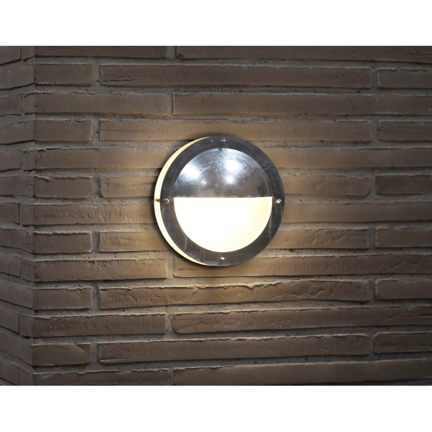Nordlux - Екстериорен аплик MALTA 1xE27/60W/230V IP54 сребрист
