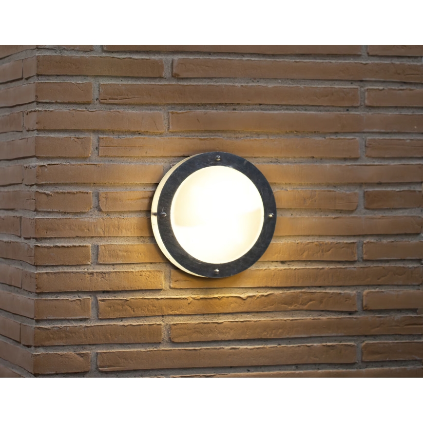 Nordlux - Екстериорен аплик MALTA 1xE27/60W/230V сребрист