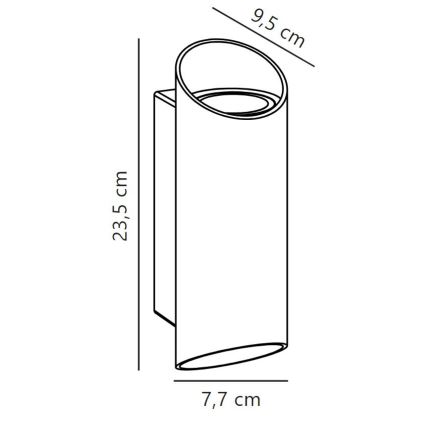 Nordlux - Екстериорен аплик NICO 2xGU10/25W/230V IP54 антрацит