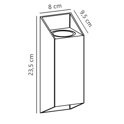 Nordlux - Екстериорен аплик NICO 2xGU10/25W/230V IP54 черен