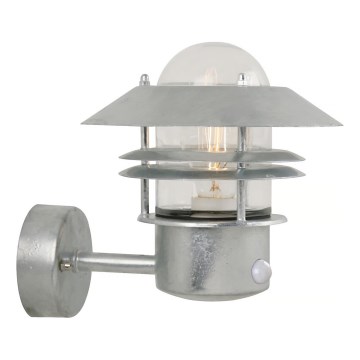 Nordlux - Екстериорен аплик със сензор BLOKHUS 1xE27/60W/230V IP54
