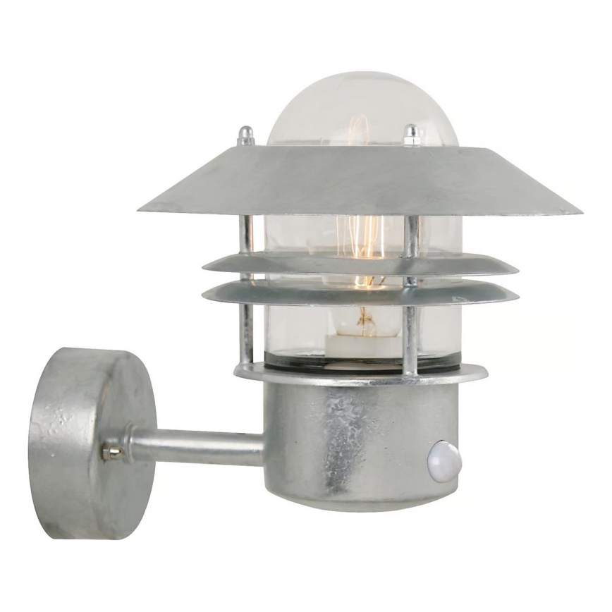 Nordlux - Екстериорен аплик със сензор BLOKHUS 1xE27/60W/230V IP54