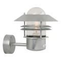 Nordlux - Екстериорен аплик със сензор BLOKHUS 1xE27/60W/230V IP54 сребрист