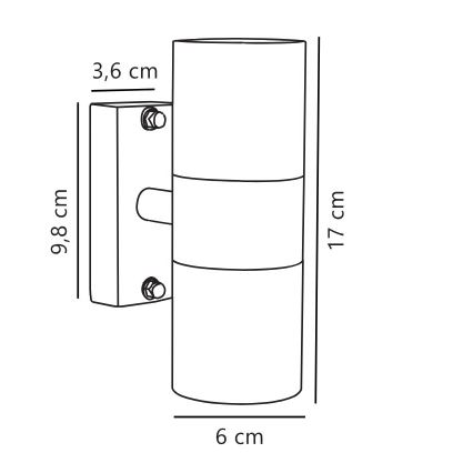 Nordlux - Екстериорен аплик TIN 2xGU10/35W/230V IP54 черен