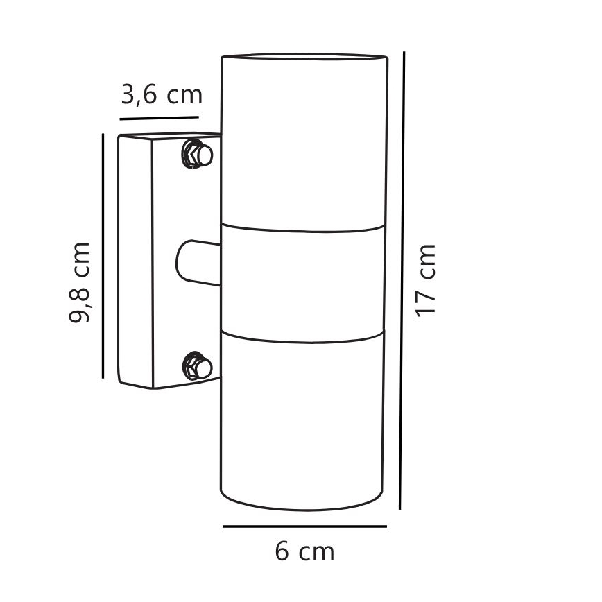 Nordlux - Екстериорен аплик TIN 2xGU10/35W/230V IP54 черен
