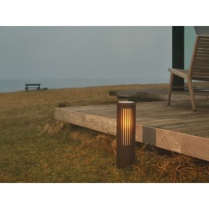 Nordlux - Екстериорна лампа ALUDRA 1xE27/15W/230V IP44 кафяв 45,4 см