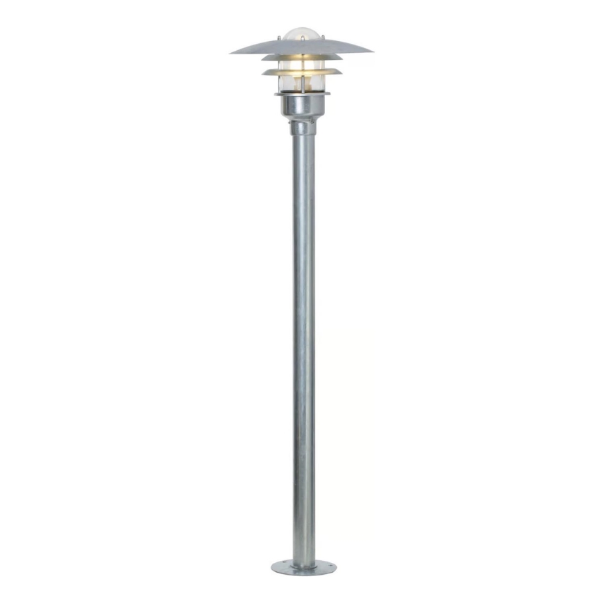 Nordlux - Екстериорна лампа LONSTRUP 1xE27/60W/230V IP44 матов хром 116 см