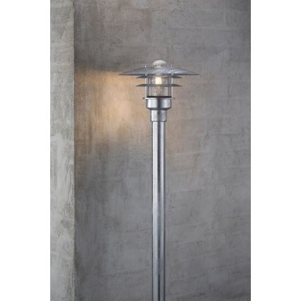 Nordlux - Екстериорна лампа LONSTRUP 1xE27/60W/230V IP44 матов хром 116 см