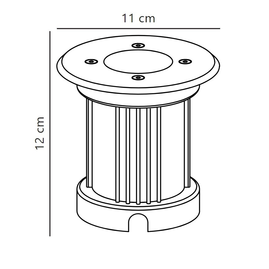 Nordlux - Екстериорна лампа за алея PATO 1xGU10/35W/230V IP65 матов хром кръгла