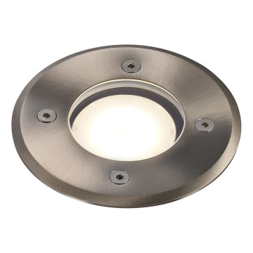 Nordlux - Екстериорна лампа за алея PATO 1xGU10/35W/230V IP65 матов хром кръгла