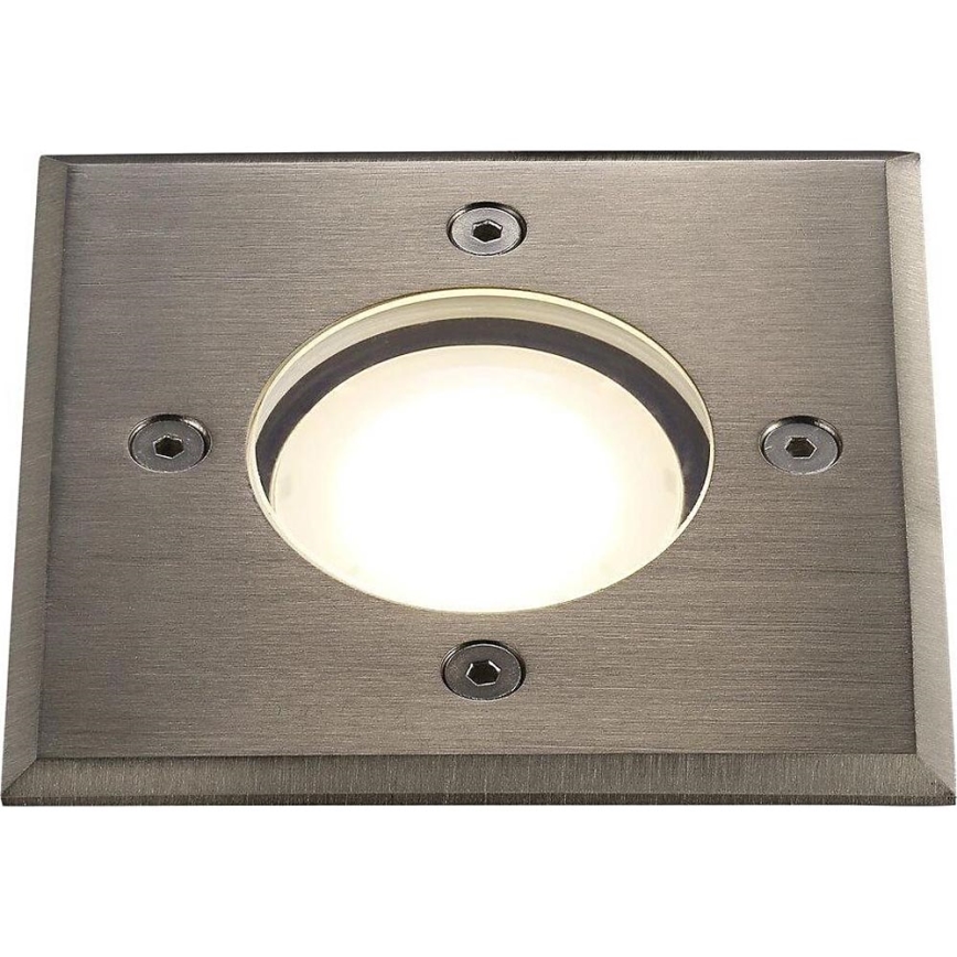 Nordlux - Екстериорна лампа за алея PATO 1xGU10/35W/230V IP65 матов хром ъглов