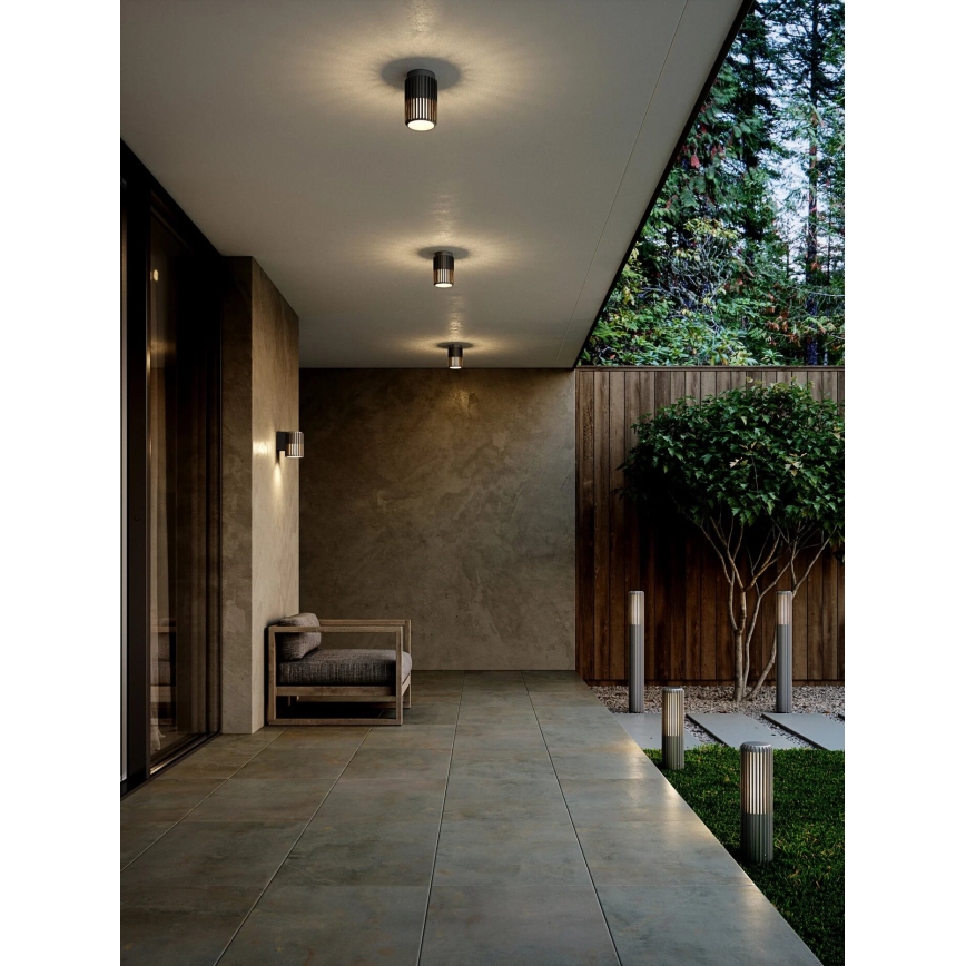 Nordlux - Екстериорна лампа за таван ALUDRA 1xE27/15W/230V антрацит