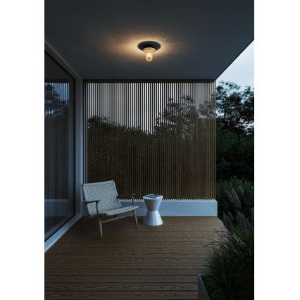 Nordlux - Екстериорна лампа за таван JANUKA 1xE27/60W/230V IP54 черен