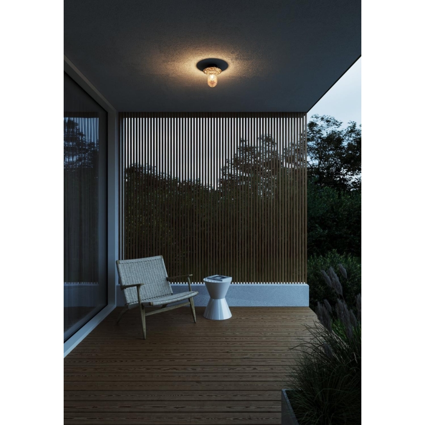 Nordlux - Екстериорна лампа за таван JANUKA 1xE27/60W/230V IP54 черен