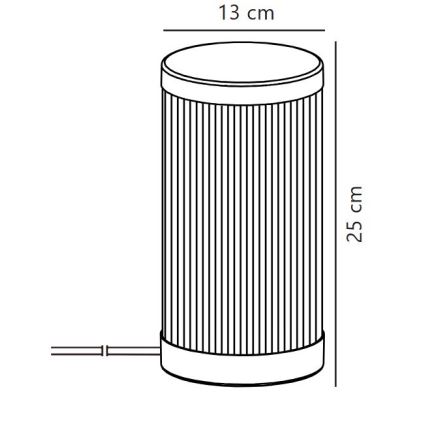 Nordlux - Екстериорна настолна лампа COUPAR 1xE27/25W/230V черен