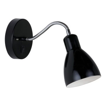 Nordlux - Гъвкав спот за стена CYCLONE 1xE14/15W/230V черен