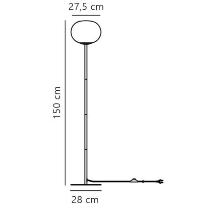 Nordlux - Лампион ALTON 1xE27/25W/230V черен