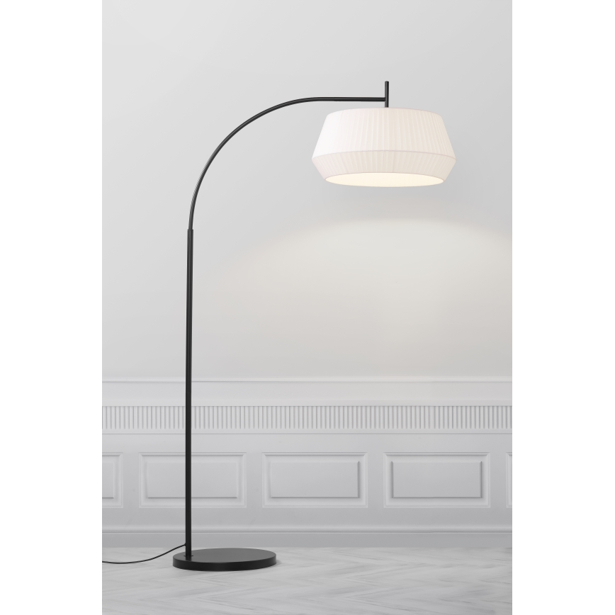 Nordlux - Лампион DICTE 1xE27/60W/230V черен/бял