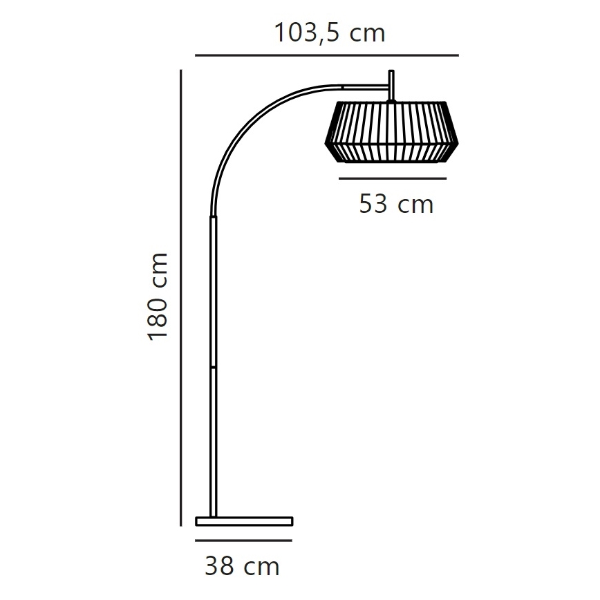 Nordlux - Лампион DICTE 1xE27/60W/230V черен/бял