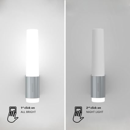 Nordlux - LED Димируем аплик за баня HELVA LED/6,8W/230V IP44 CRI 90 лъскав хром