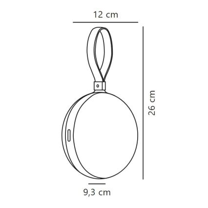 Nordlux - LED Димируем екстериорен portable лампа BRING TO-GO LED/1W/3,7V IP54 черен