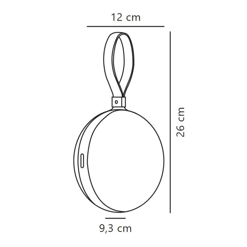 Nordlux - LED Димируем екстериорен portable лампа BRING TO-GO LED/1W/3,7V IP54 черен