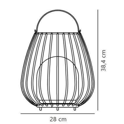 Nordlux - LED Димируем екстериорен portable лампа JIM TO-GO LED/3W/3,7V IP54 черен