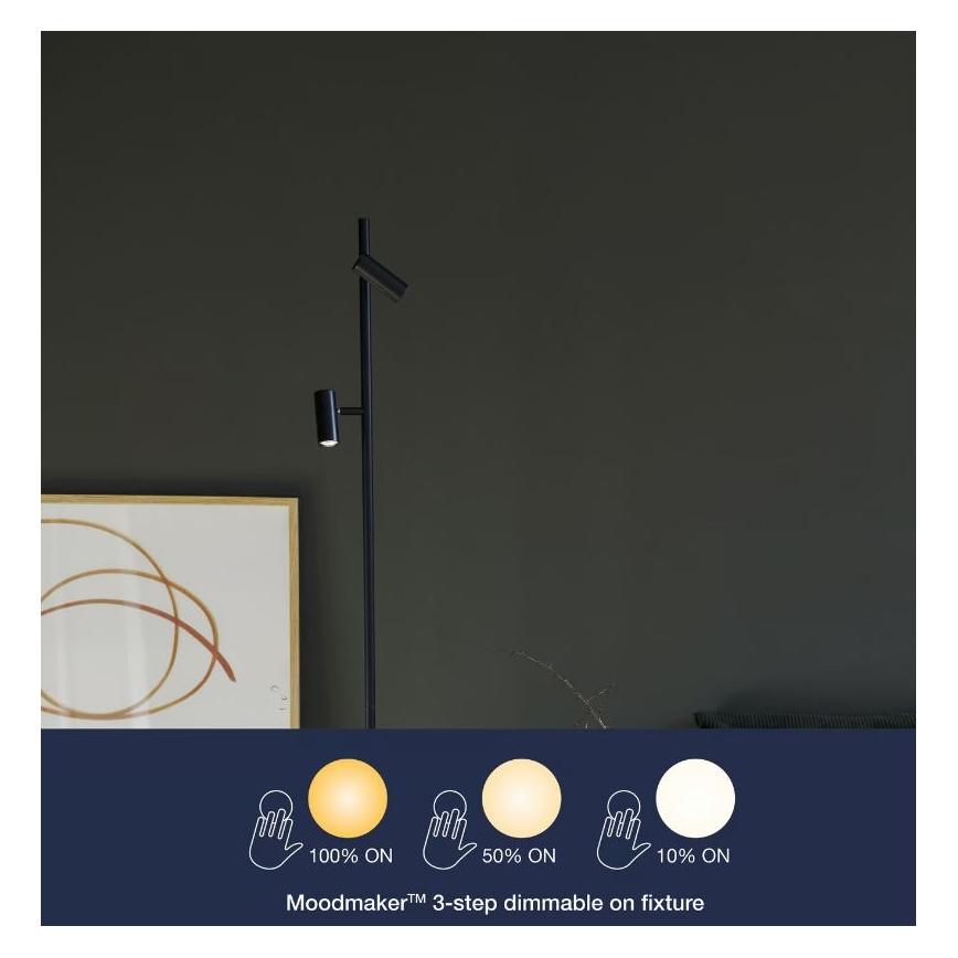 Nordlux - LED Димируем докосване лампион OMARI 2xLED/3,2W/230V черен
