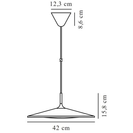 Nordlux - LED Димируем пендел BALANCE LED/230V 2700K черен