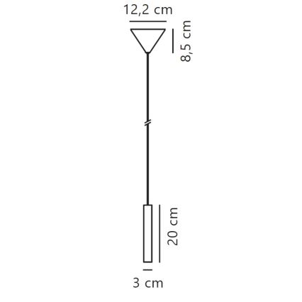 Nordlux - LED Димируем пендел OMARI LED/4,4W/230V черен