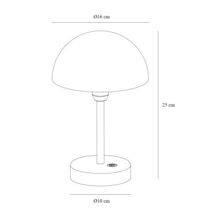 Nordlux - LED Димируем rechargeable екстериорен настолна лампа ELLEN LED/2,8W/3,7V IP44 бежов