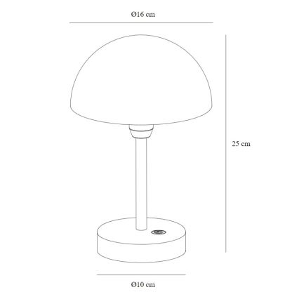 Nordlux - LED Димируем rechargeable екстериорен настолна лампа ELLEN LED/2,8W/3,7V IP44 бял