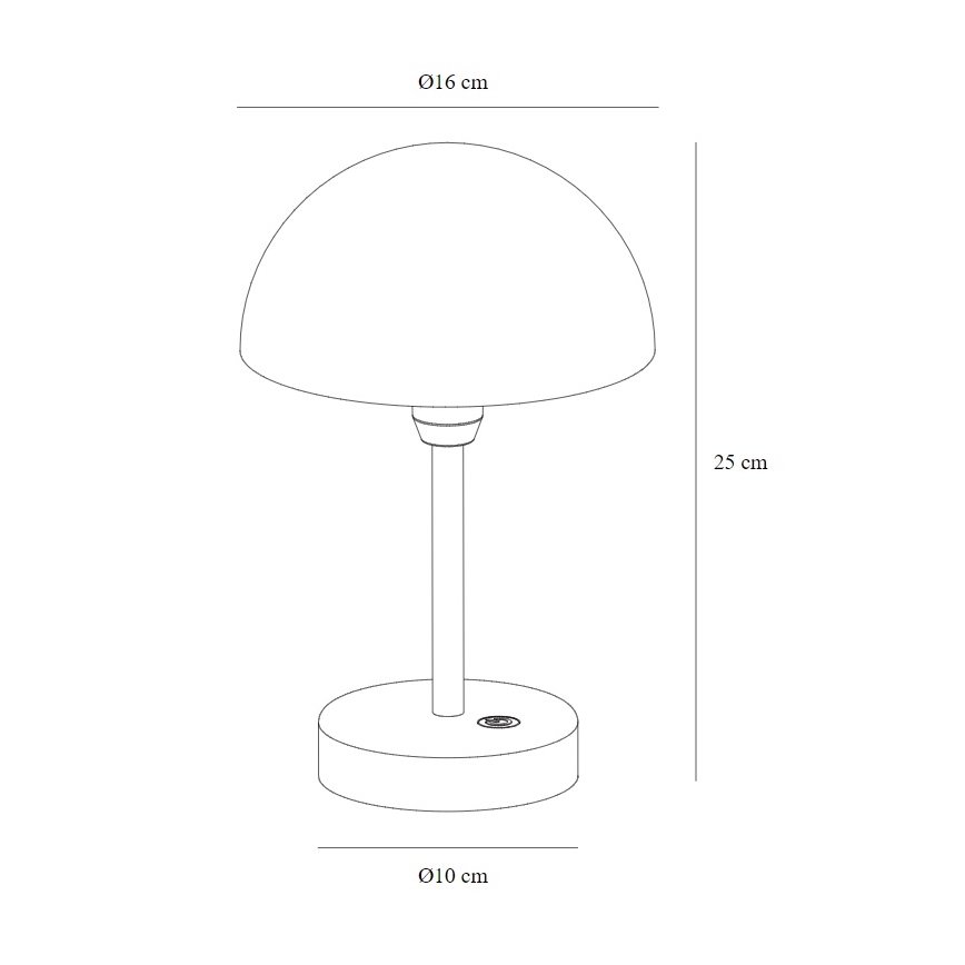 Nordlux - LED Димируем rechargeable екстериорен настолна лампа ELLEN LED/2,8W/3,7V IP44 черен