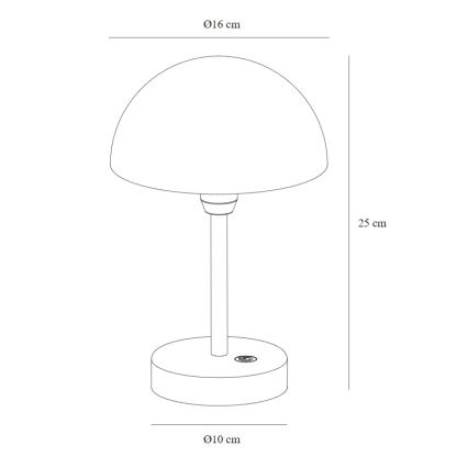Nordlux - LED Димируем rechargeable екстериорен настолна лампа ELLEN LED/2,8W/3,7V IP44 зелен