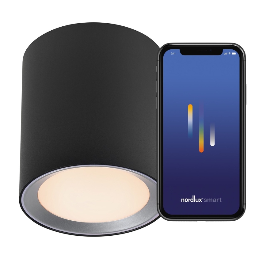 Nordlux - LED Димируем баня спот LANDON SMART LED/8W/230V 2700-6500K IP44 черен