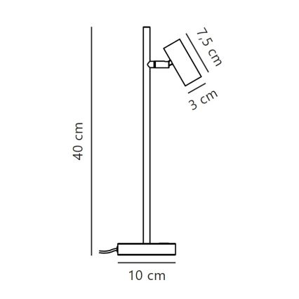 Nordlux - LED Димируема настолна лампа OMARI LED/3,2W/230V бял